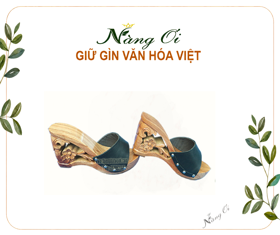 Guốc mộc Phối cùng trang phục truyền thống và cách tân